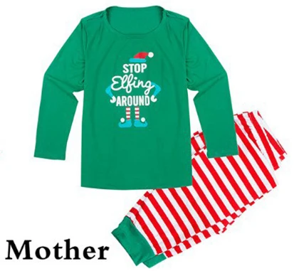 Новинка года; Лидер продаж; Рождественский пижамный комплект с веселым рисунком для всей семьи; одинаковые комплекты для семьи для папы и мамы - Цвет: MOTHER