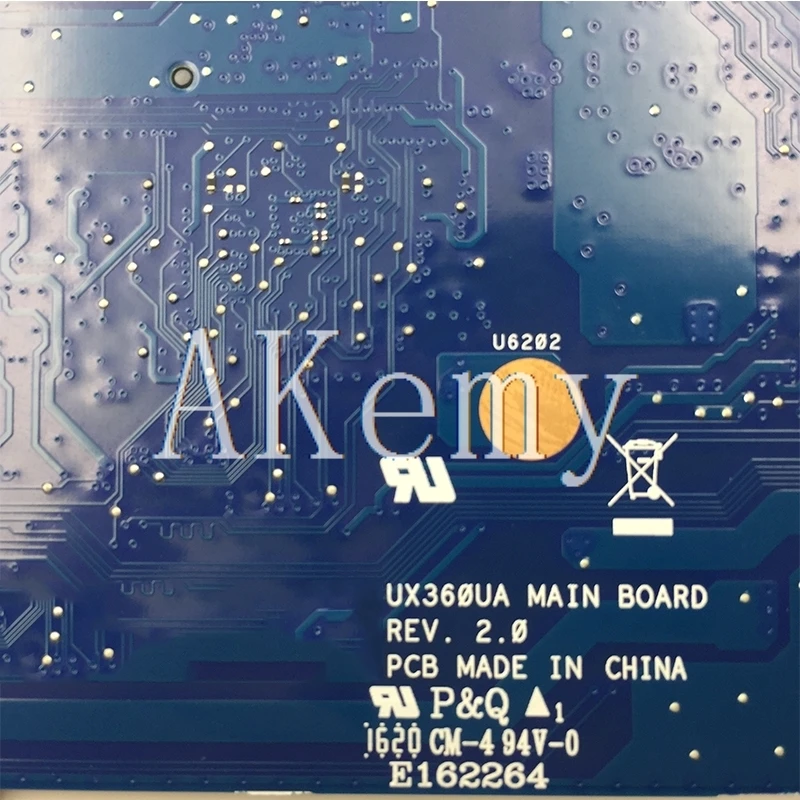 Akemy лучшая конфигурация материнская плата для ноутбука ASUS Q324UAK Q324UA Q324U UX360UA материнская плата 60NB0C00-MB8000 16 Гб ОЗУ I7-7500 процессор