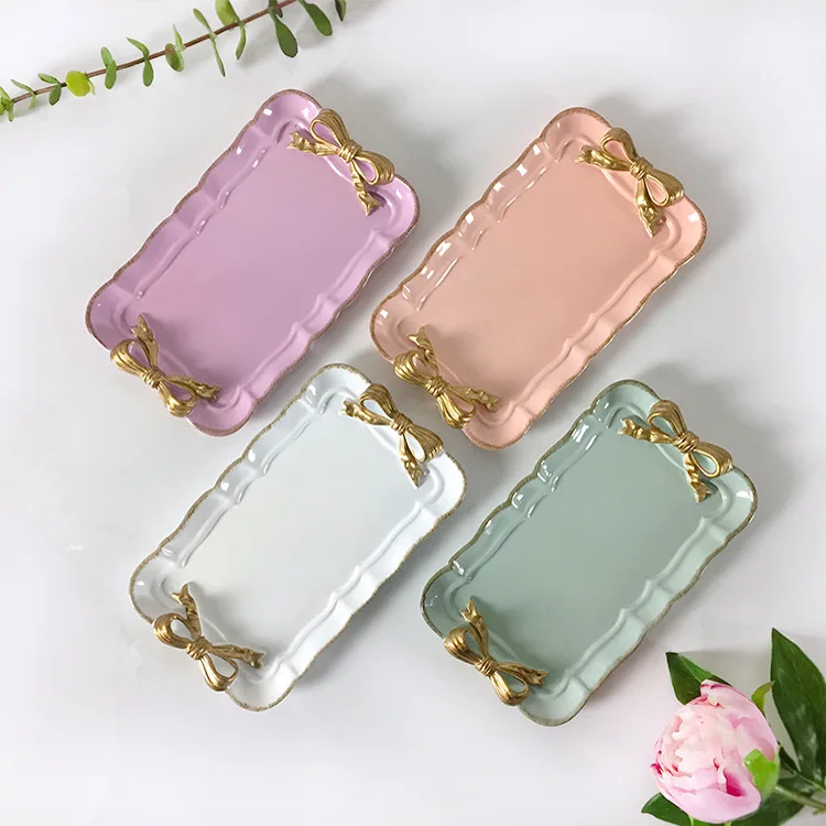 

Oval Resin Green Storage Trays Jewelry Dish Dessert Cake Plate Kitchen Organization Cosmetics Wedding Ring Tray Crafts gifts