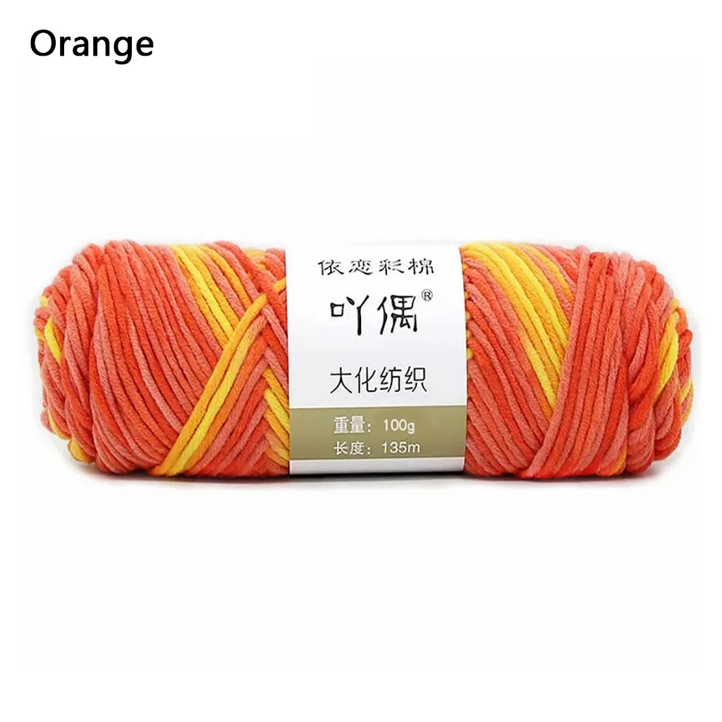 100 г молочный хлопок нить бар рукоделие ручной DIY шарф линия теплый бытовой - Цвет: Orange