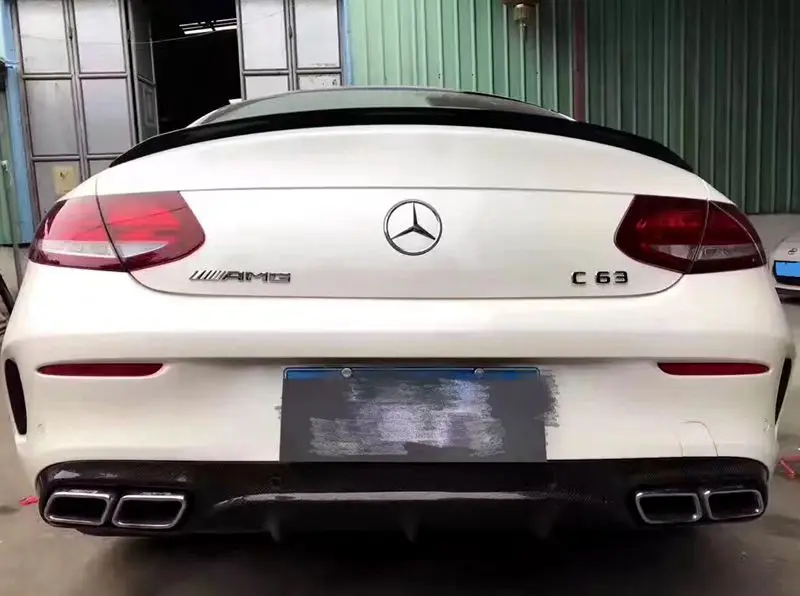 Автомобильный спойлер из углеродного волокна для Mercedes Benz C Class W205 Coupe+ черное украшение в виде хвостового крыла для c180 c200 c220 c250 c300
