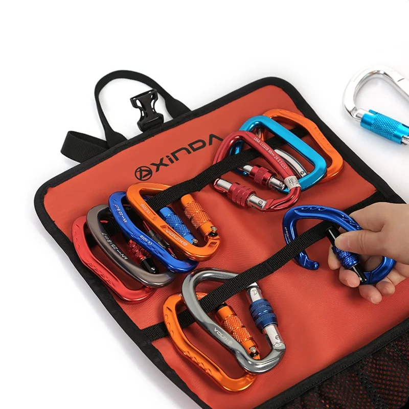 

Hanging Storage Outdoor Bag 320T Nylon Cloth Lightweight Foldable Zipper Mesh Pouches Rope Bags For Climbing Accessories new