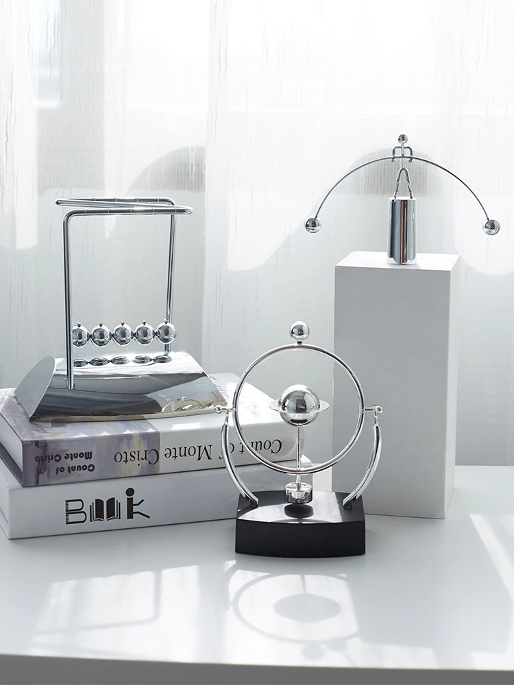 

Newton pendulum balls metal pendulum Maglev Decorations Teaching instrument Home Living Room Office Book Desk TV Cabinet Bar Par