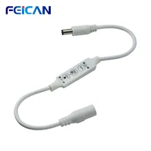 Fecan светодиодный диммер 12 В постоянного тока контроллер светодиодной ленты одноцветная регулировка яркости для светодиодной ленты светильник SMD 5050 3528 Светодиодный скотч