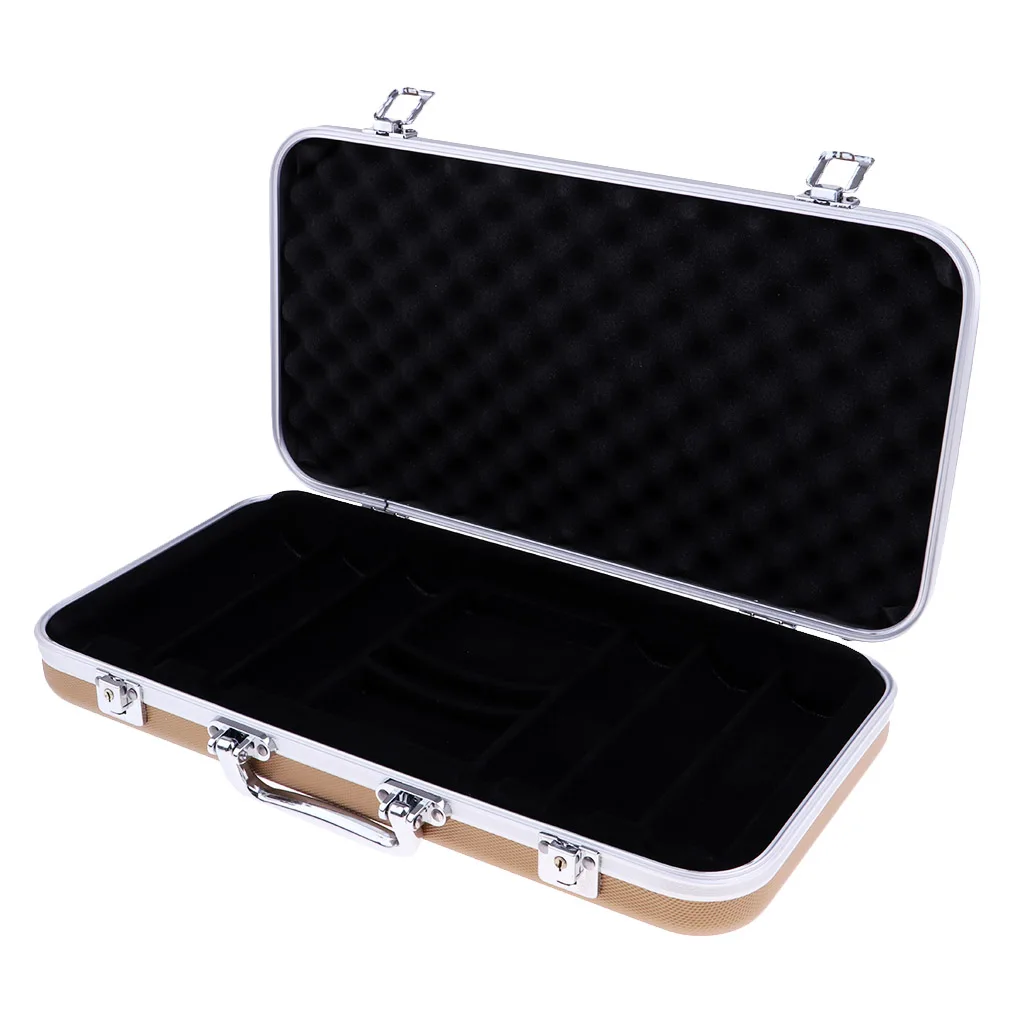 300 Poker Chips Playing Card Box Portable ABS Plastic Case Poker Chips Box