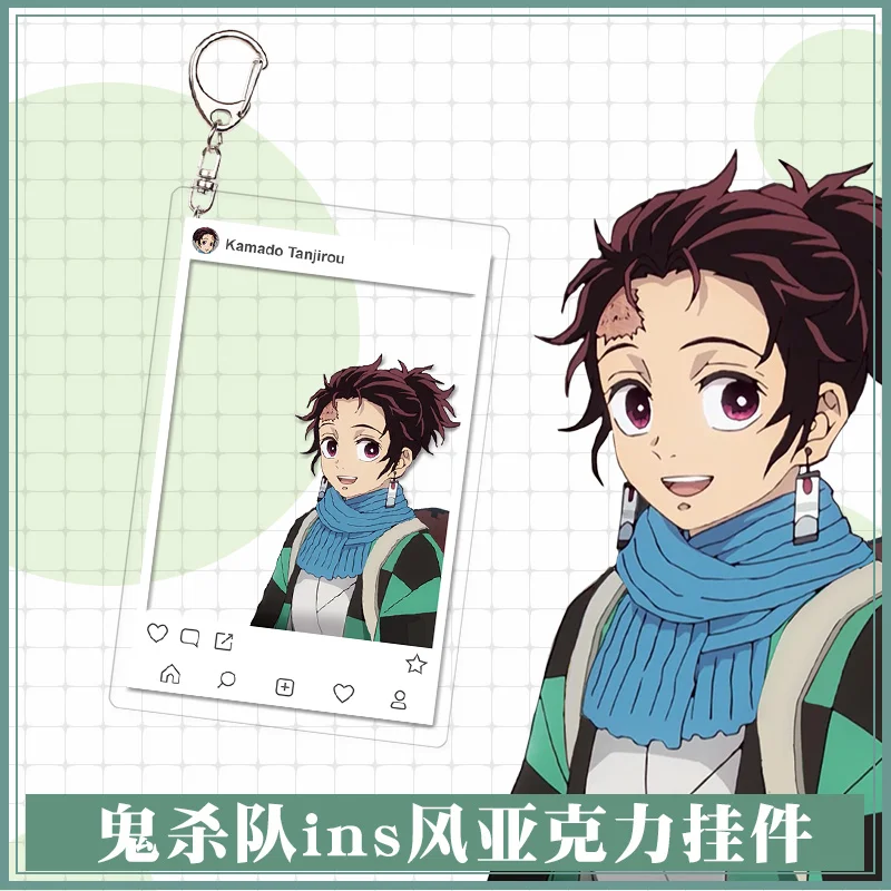Убийца демона Kimetsu No Yaiba Kamado Tanjirou Agatsuma Zenitsu Косплей акриловый брелок сумка брелок кулон держатель подарок