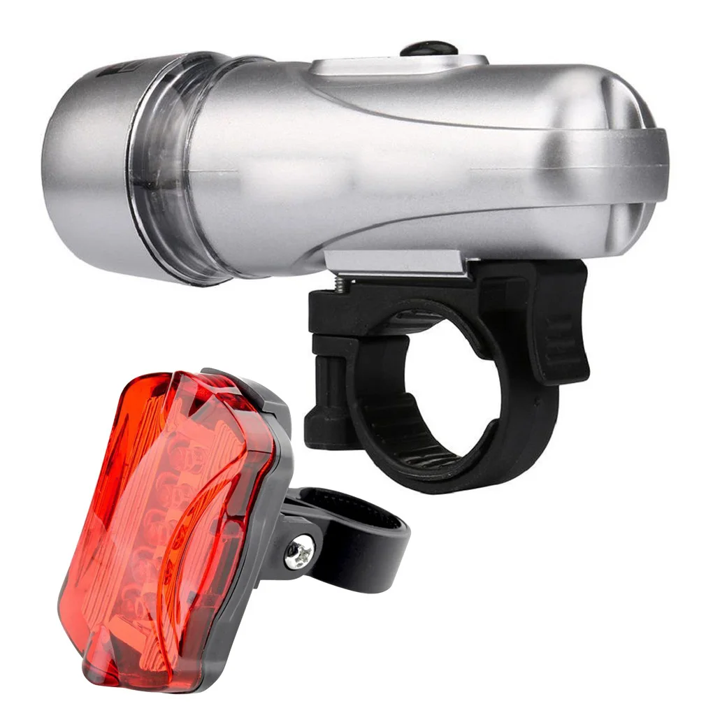 

Bike Bicycle Handlebar Mounted Front Headlight Seatpost Mounted Rear Safety Flashlight LED Torch
