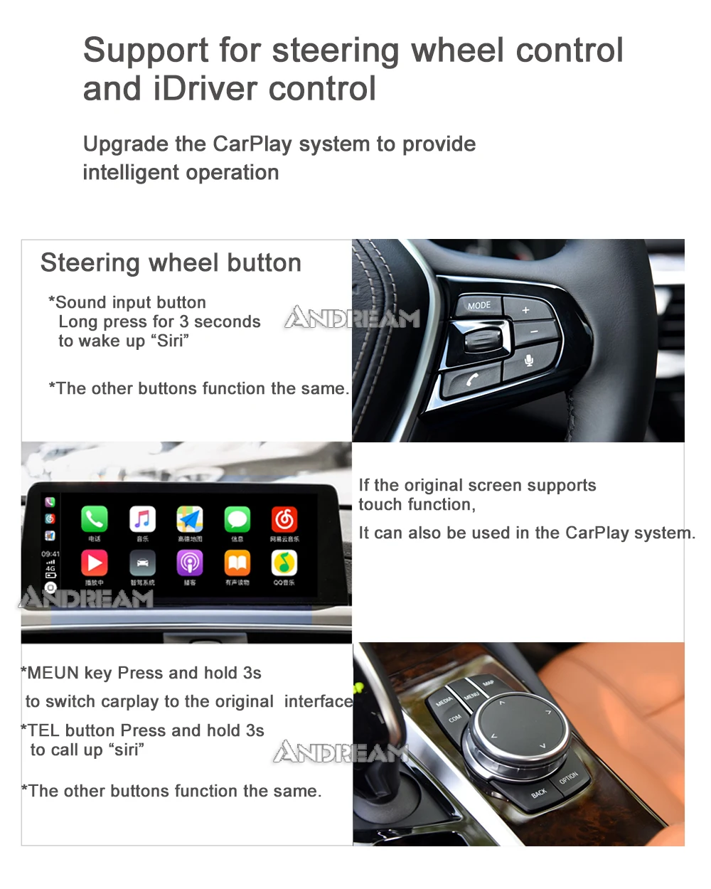 Discount Wireless Android Auto CarPlay Interface Box For BMW 1 3 4 5 7 Series F30 F10 F11OEM Screen Upgrade NBT System Mirrorlink AirPlay 4