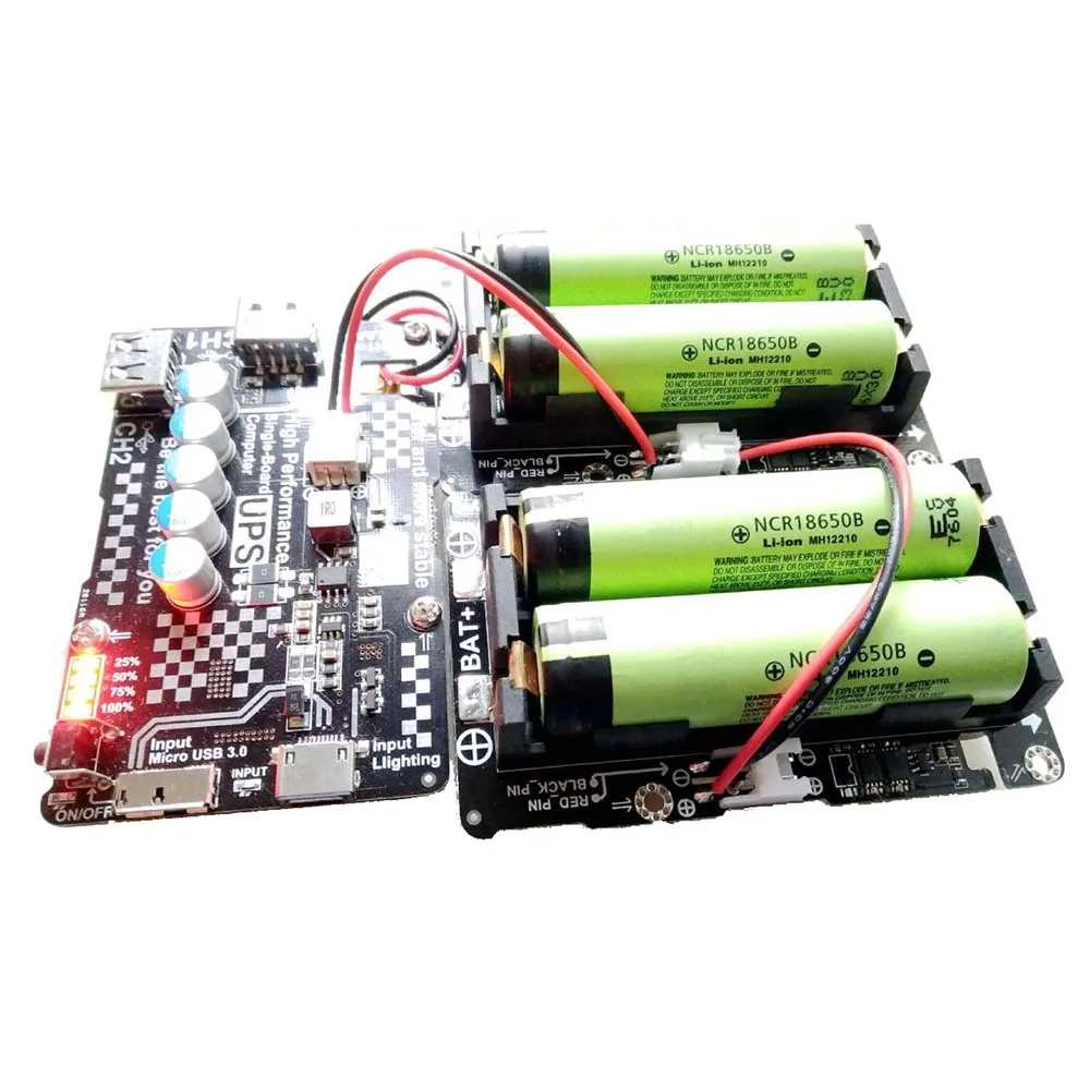 4*18650 Raspberry Pi мобильное ИСПОЛЬЗОВАНИЕ энергии для Raspberry Pi 3B+/3B/2B поддержка iPhone USB3.0 Android не включает аккумулятор G11-007