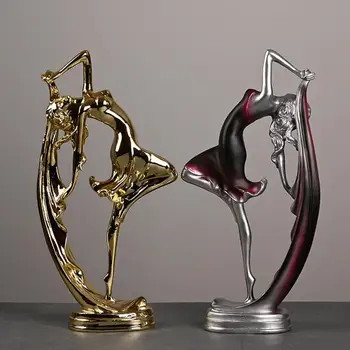 

Vintage Resin Sculpture Ballet Dancing Girl Art Sculpture Statues Decoration DIY Craft Figurine Ornament Home Office Decor
