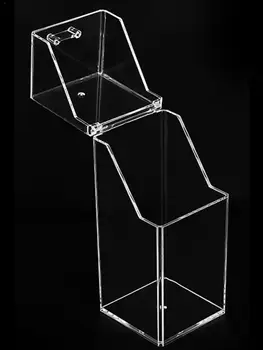 

Acrylic Clear Makeup Brush Storage Box With Cover Plastic Makeup Organizer Tool Holder Dust-proof Nail Polish Storage Box