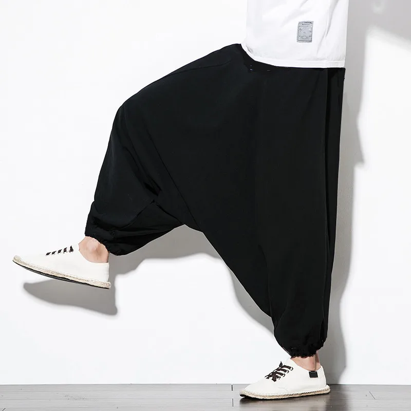 14 colors Plus size men's loose casual cotton cross pants M-5XL Aladdin Lantern Wide Leg Trousers hip hop dancing Harem Pants men pants