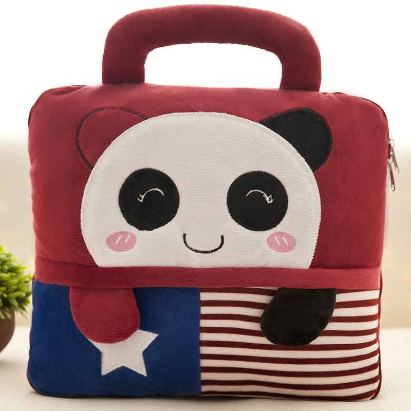 panda Многофункциональная подушка для путешествий кровать подушка для шеи кровать Милая подушка подушки с изображением животных Подушка для тела и одеяла - Цвет: panda