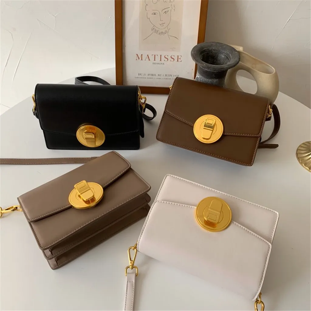 

High Quality Ladies Shoulder Bag 2020 Multi Compartment Small Square Bag Crossbody Bags for Women Lock Ladies Hand Bags