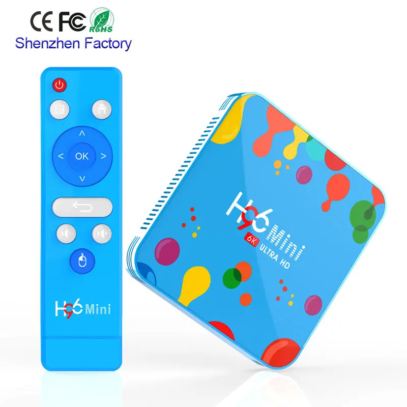 100% original H96 mini smart TV box android 9.0 4G 128GB Rom 2.4/5G wifi Bluetooth full HD 6K Ultra HDR youtube set-top box
