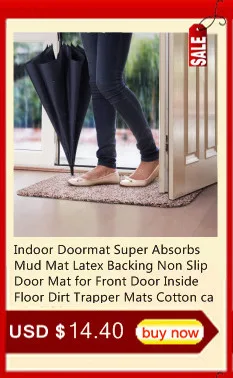 Indoor Doormat Super Absorbs Mud Mat Latex Backing Non Slip Door Mat for Front Door Inside Floor Dirt Trapper Mats Cotton carpet