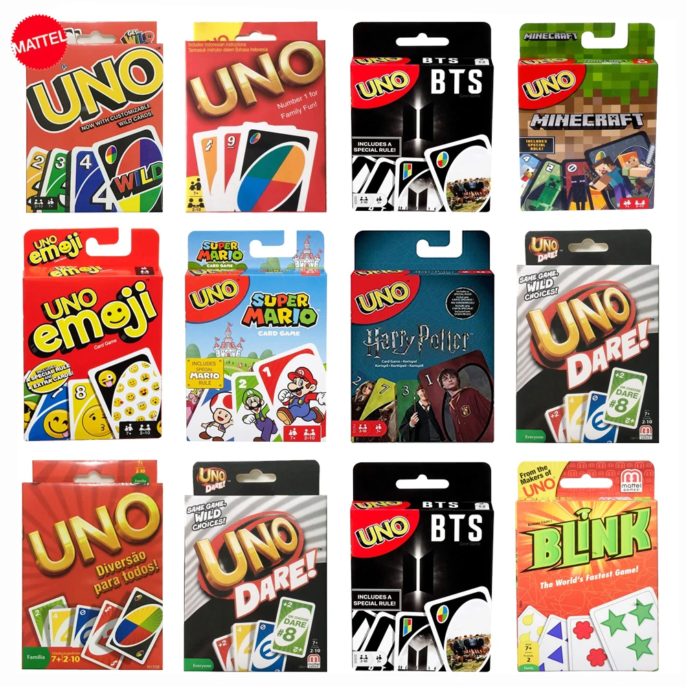 Martel nuevas tarjetas juego familia Uno divertido compañía de entretenimiento divertido Poker caja de regalo Uno póquer Juegos Juguetes