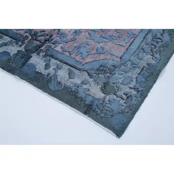 

157x251 Cm Blue Handmade Over Dyed Rug-5x8 Ft