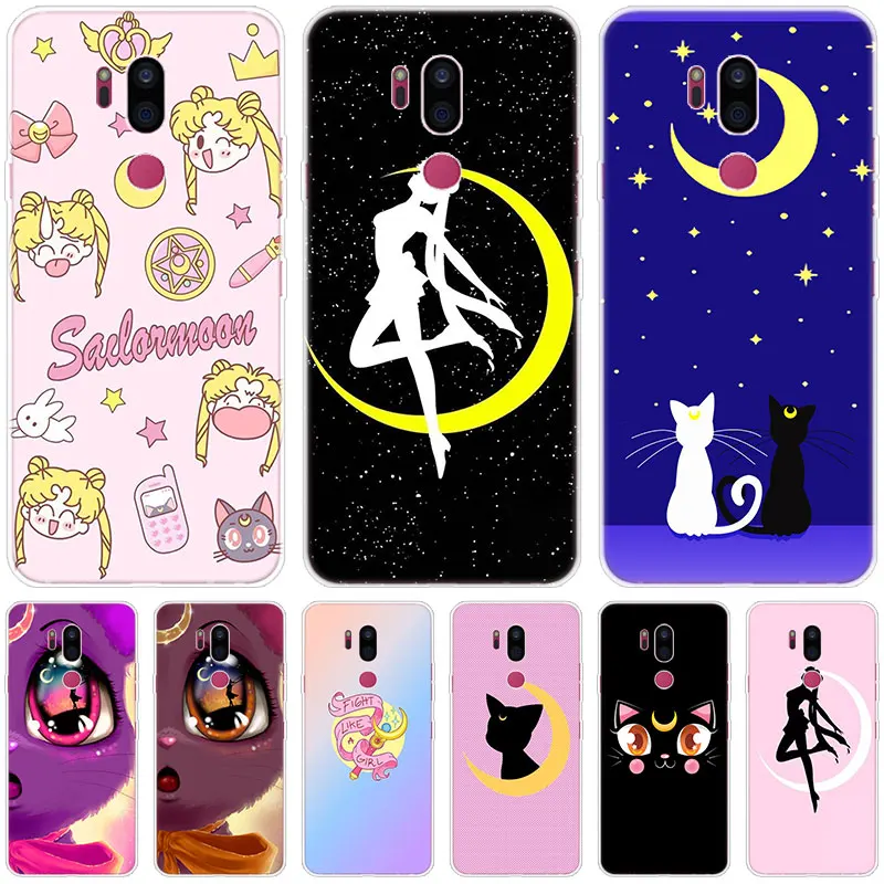 С рисунком из аниме Сейлор Мун lune реальная cat Чехол для телефона LG G5 G6 мини G7 G8 G8S V20