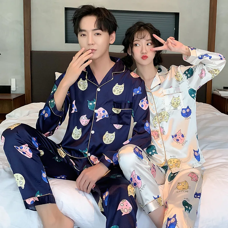 

Liang xing-Autumn & Winter Couples Viscose Double Long Pajamas Suit Women's M-XXL Code Men's L-3xl Code