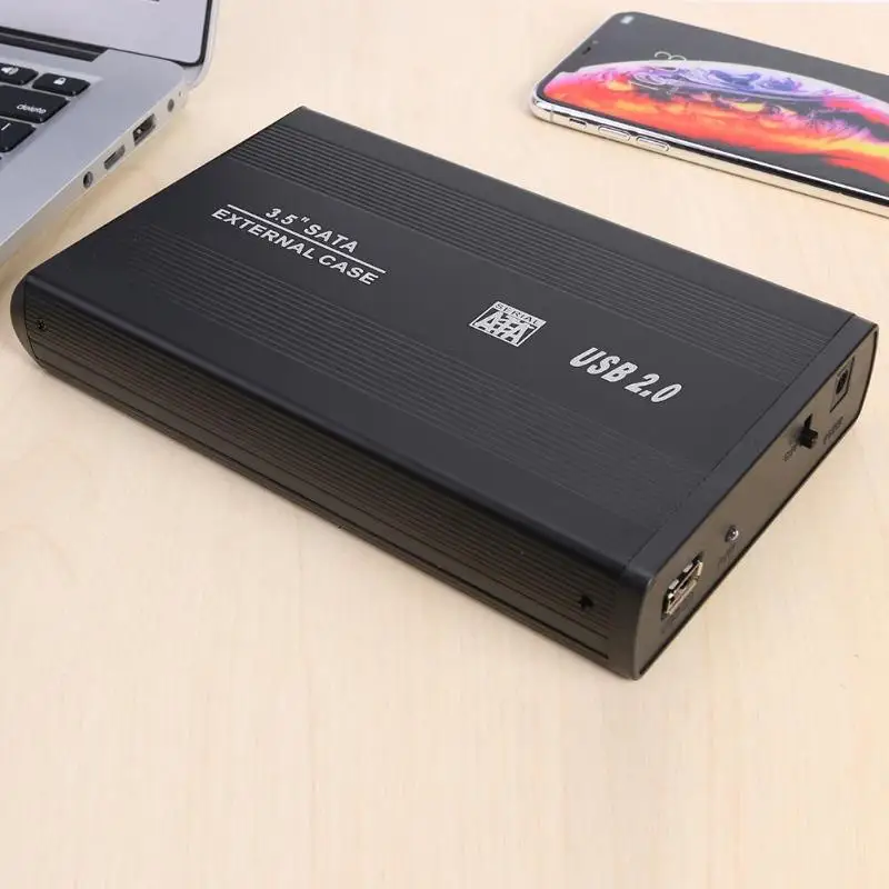3.5 inch USB 3.0 to SATA SSD Hard Drive Enclosure 480Mbps External Solid State Hard Disk Box 5-Gbps External Port HDD Case