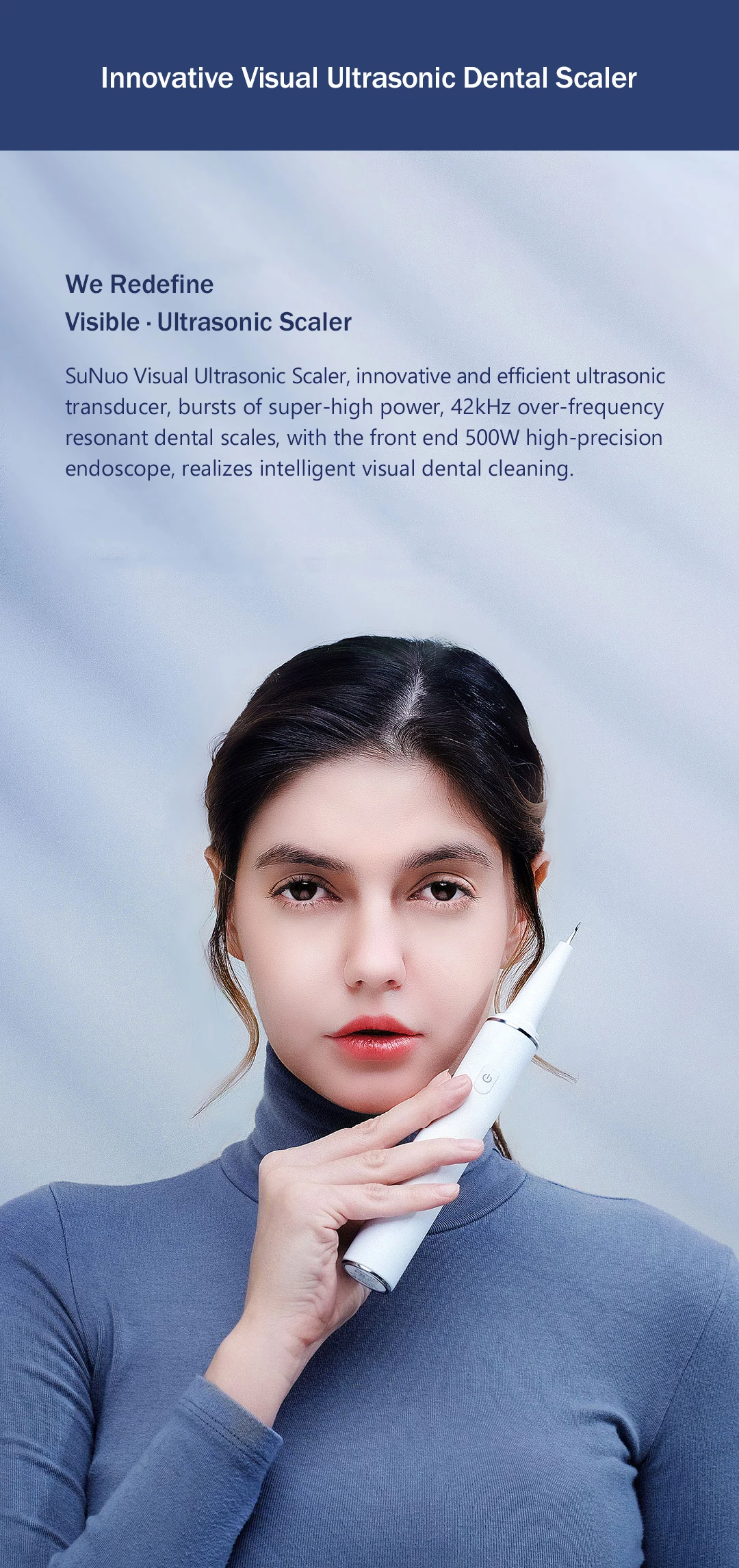XIAOMI SUNUO inteligent Visual Ultrasonic Dental whitener Scaler Teeth