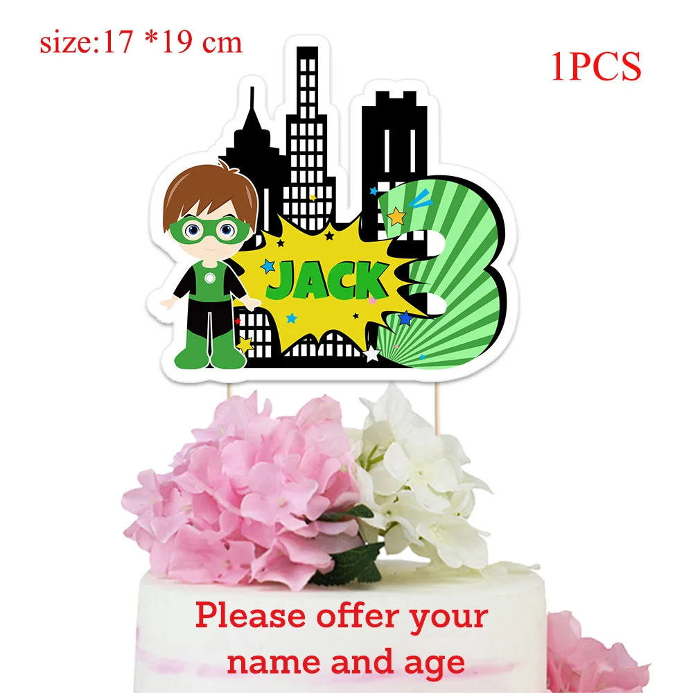green lantern 1PCS Супер герой вечерние принадлежности приглашения подарочная коробка воздушные Шары Баннер соломенная Подарочная сумка торт Топпер бутылка для воды День рождения украшения - Цвет: green lantern 1PCS