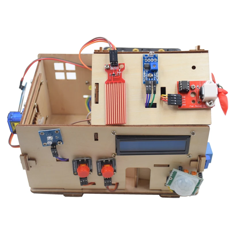 

DIY Smart Home Kit For Arduino with PLUS Wood Board Sensors Sevo Relay Screen Motor for Bluetooth + Retail Box Learning Teenage