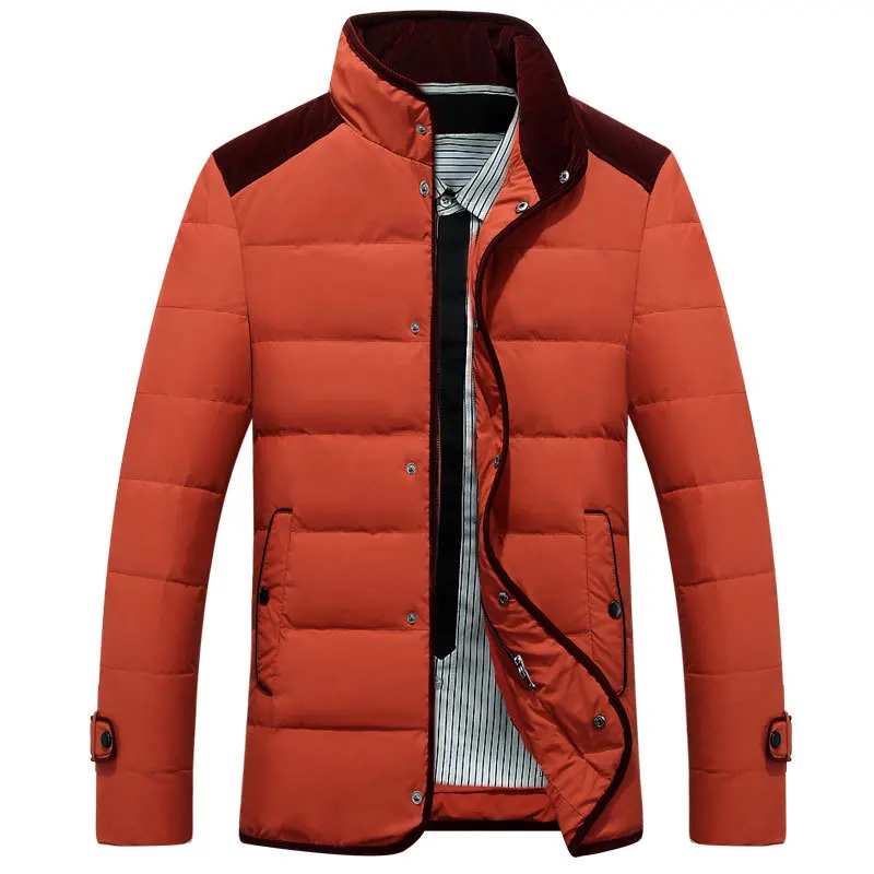 Новое поступление, зимние пуховые пальто с стоячим воротником, мужские теплые парки, приталенные толстые пуховики, высококачественные мужские пальто - Цвет: colour 4