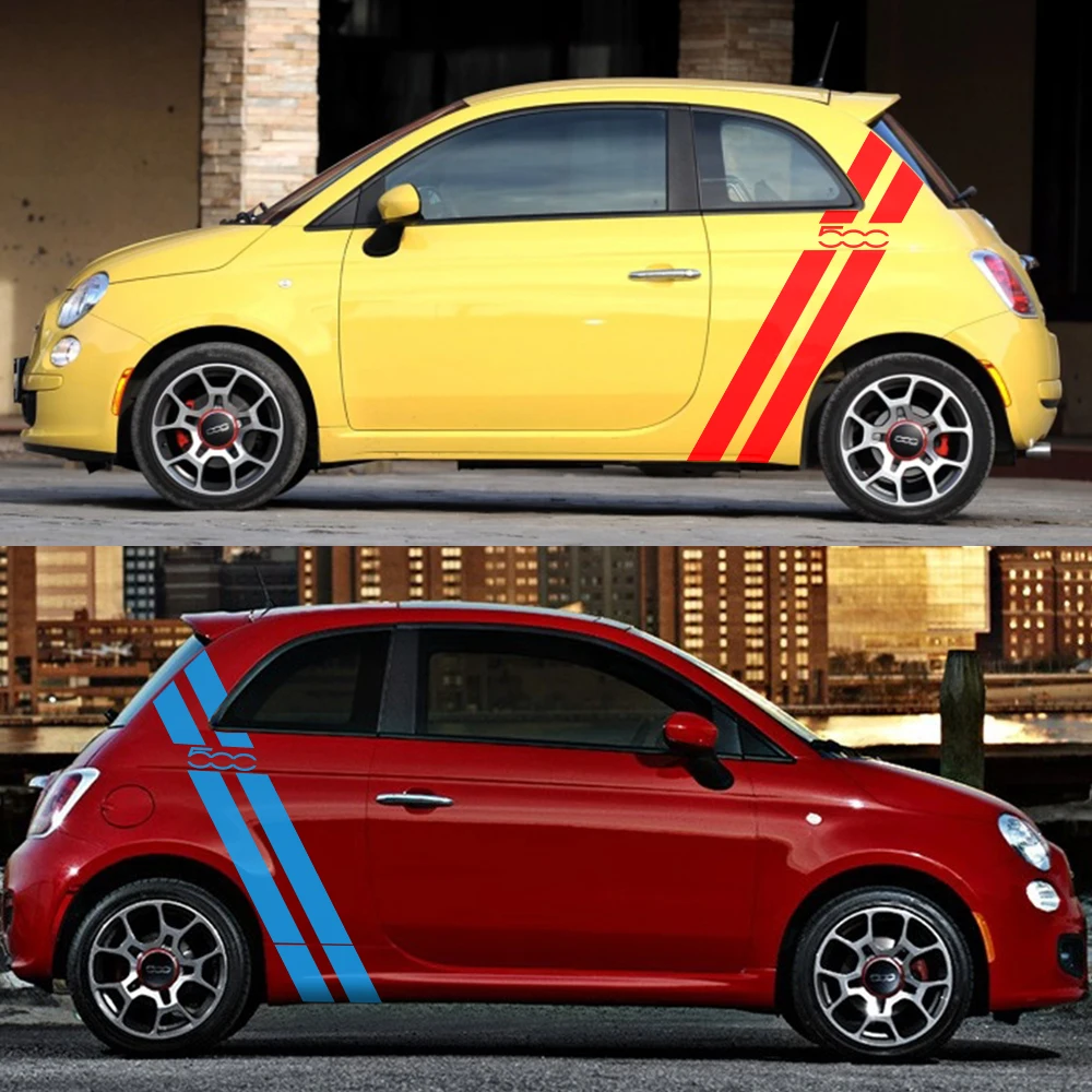 Наклейки для Fiat 500 595 автомобиль Abarth декор корпуса двери бесплатная доставка