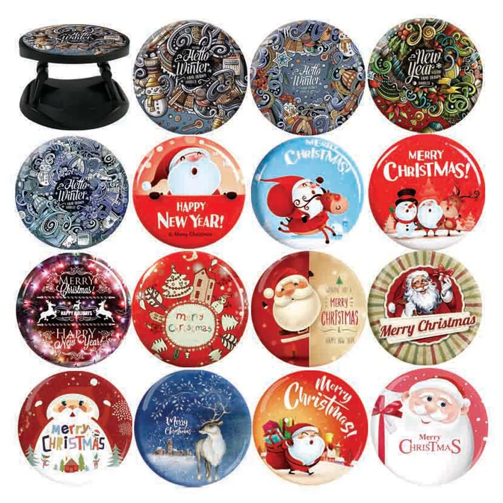 

Christmas Day Expanding Phone Stand and Grip Finger Ring Phone Stand Phone Holder For Smartphone Stand Holder