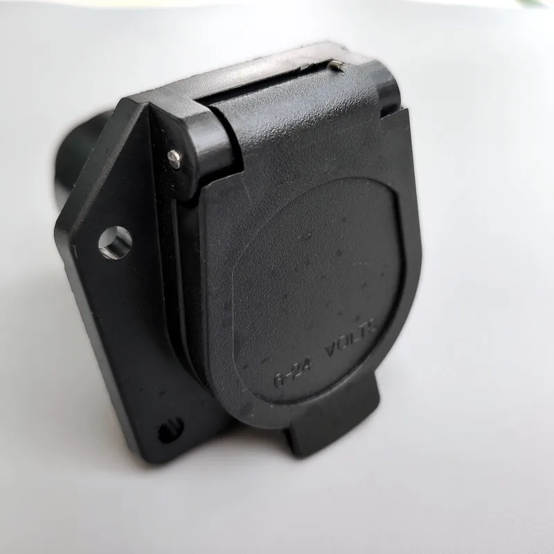 CVP 7 Poles Blade Round Truck Trailer Socket 7-Way RV Connector Replacement 7 Pin Female Car End Camper Caravan Accessories