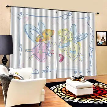 

girals curtains 3D Window Curtain Dinosaur print Luxury Blackout For Living Room cartoon curtains