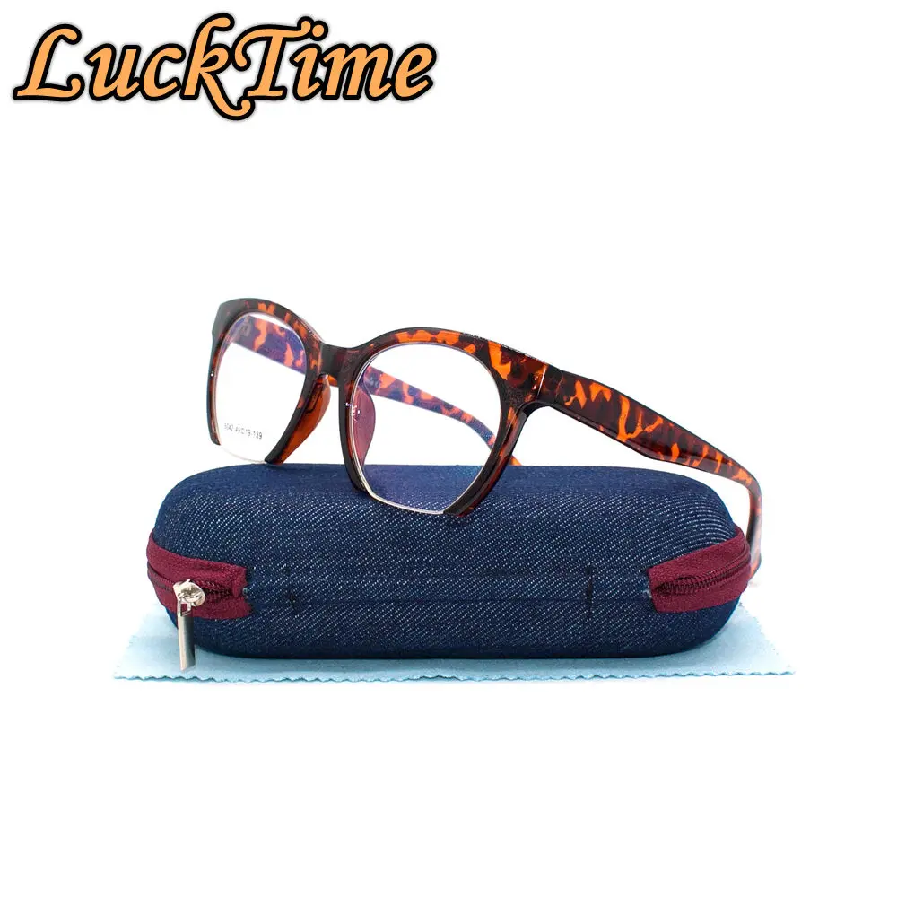 LuckTime, модные женские очки, оправа, повседневные, Ретро стиль, половина оправа, очки для близорукости, оправа для счастливого времени, оправы для оптических очков#5042