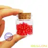 Bescon Mini Transparent Red D4 Dice 30pcs Healing Potion Bottle, 30pcs Roleplaying Mini Red Gem D4 Dice Healing Potion Pack 1