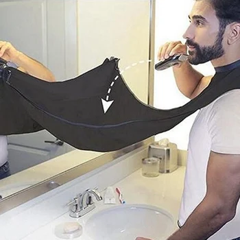 

Male Beard Haircut Apron Waterproof Floral Cloth Household Cleaning Protecter Bathroom Accessories With suction cup