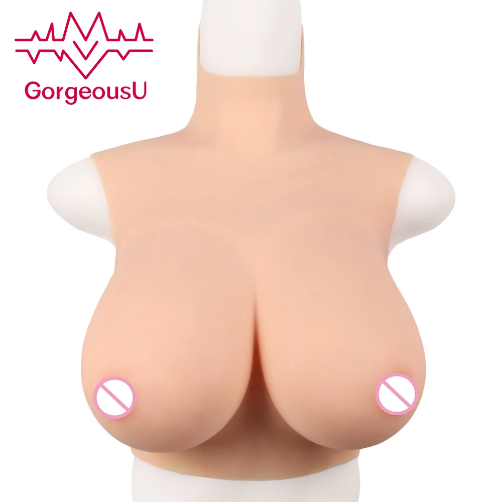

GorgeousU Crossdresser Fake Boobs Silicone Breast Forms Huge Tits Realistic Breastplate For Men Shemale Drag Queen Transgender