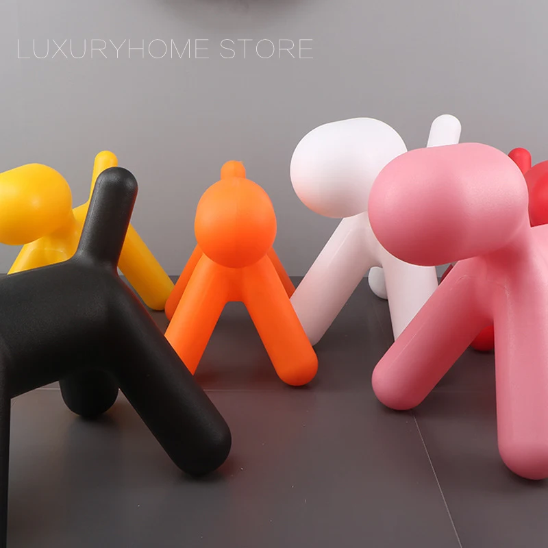 Fashion Popular Modern Design Baby Kids Dog Puppy Chair Children Soft Color Beautiful Plastic Toy Play School Garden Stool 1PC