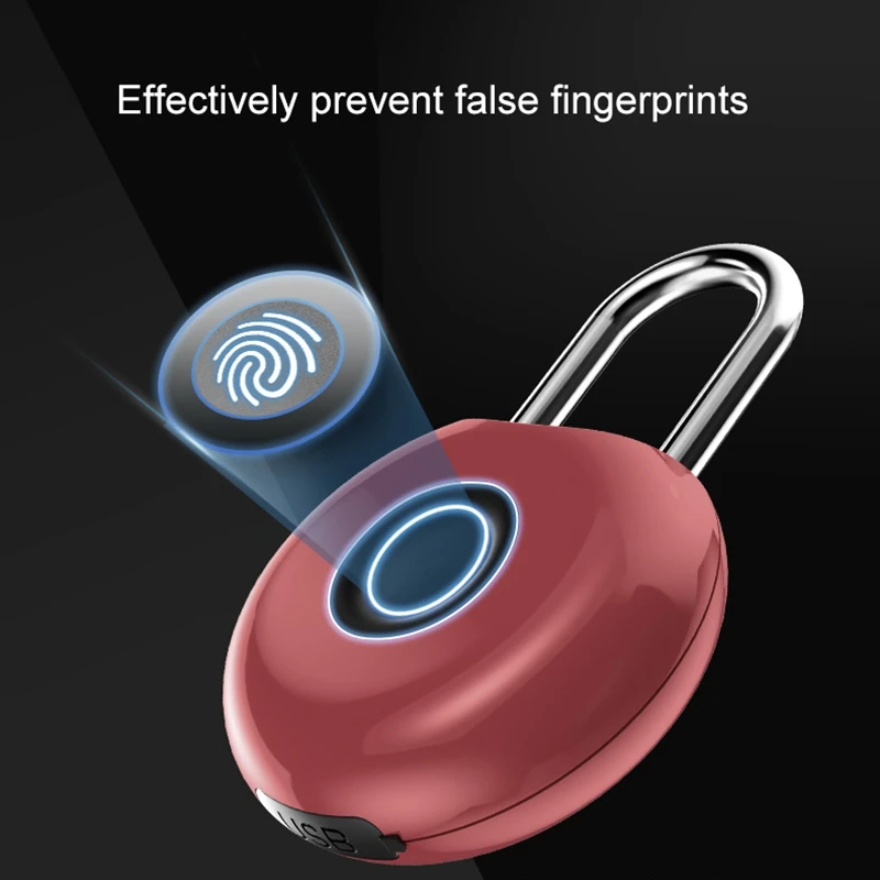 Fashion-Fingerprint Padlock Anti-Theft Lock Luggage Bag Padlock Smart Lock