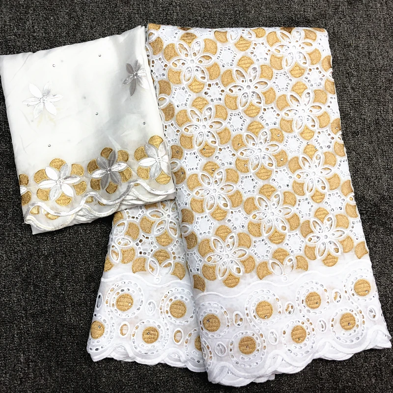 Белая и черная африканская сетчатая кружевная ткань хлопок вышивка высокое качество швейцарский маркизет кружевные ткани для платья 7 ярдов