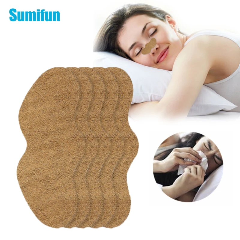 

10pcs Anti Snoring Sticker Relief Sneezing Runny Nose Rhinitis Patch Cold Headache Congestion Breathe Easier Better Nasal Strips