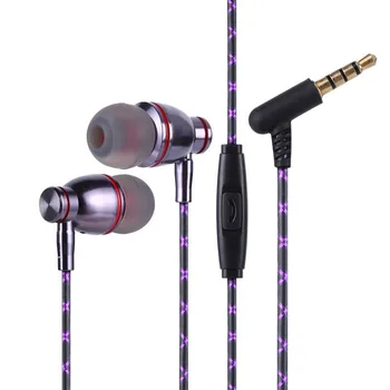 

New Wine Cup Type Metal Earphone Wire Controlled In Ear Earphone with Microphone Wired Computer Mobile Phone Earplug