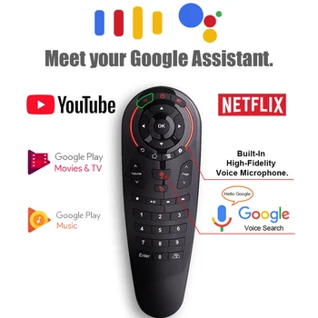 

G30 2.4G Gyroscope Wireless Air Mouse 33 Keys IR Learning Smart Voice Remote Control for X96 H96 MAX Android Smart TV box