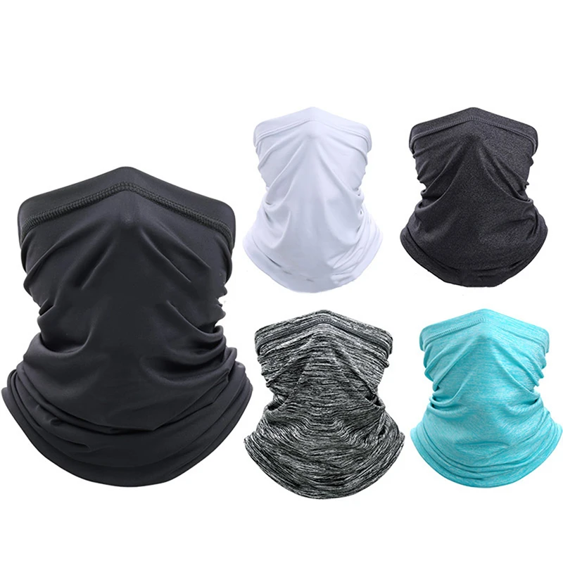 men wearing scarves Unisex Ice Silk Sunscreen Balaclava Headwear Seamless Bandana Neck Gaiter Tube Motorcycle Dustproof Face Cover Scarf hair scarf for men