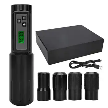 

Permanent Makeup Eyelashes Accesories Tattoo Machine Pen with Wireless Battery LCD Display Replaceable Tattoo Grips Tattoo Pen
