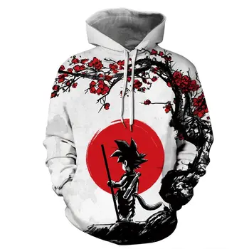 

New Dragon Ball Z cartoon 3D Hoodie Sweatshirt men's / women's Hoodie animation leisure sportswear original night Hoodie Pullov