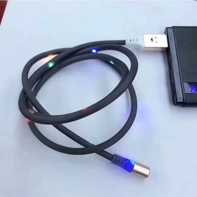 TwinklingFast зарядки светодиод течет световой Магнитный USB кабель для передачи данных