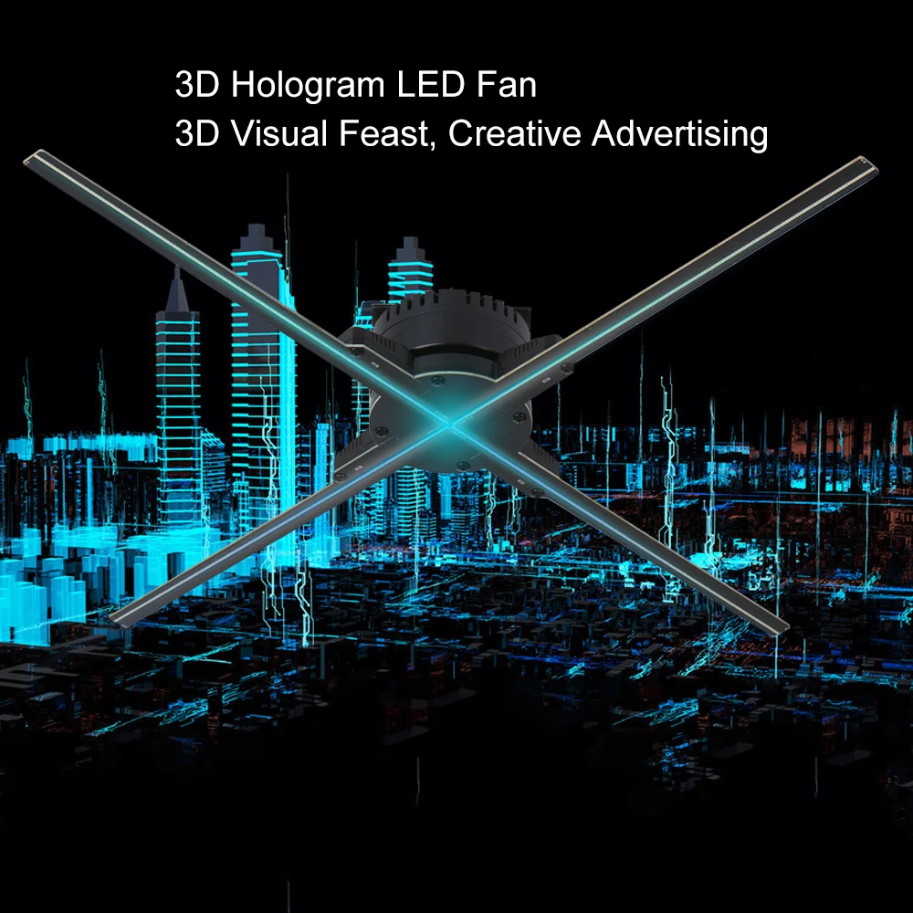 Рекламный проектор дисплей вентилятор голографическая визуализация глаз Поклонники рекламы для магазина бар казино 3D голографический вентилятор