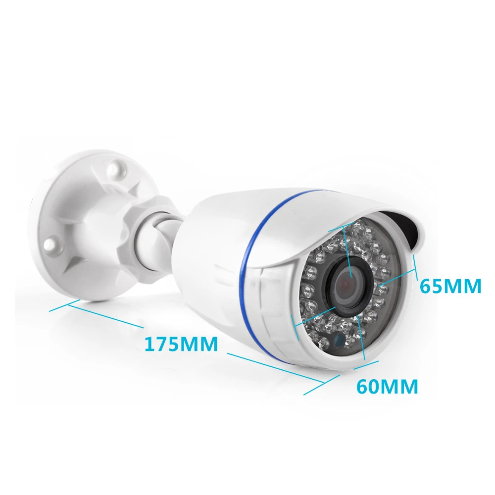2PcsLot 4MP AHD Bullet Surveillance CCTV Camera Waterproof White Plastic Outdoor Night Vision 2MP 4MP Analog Security Cameras5