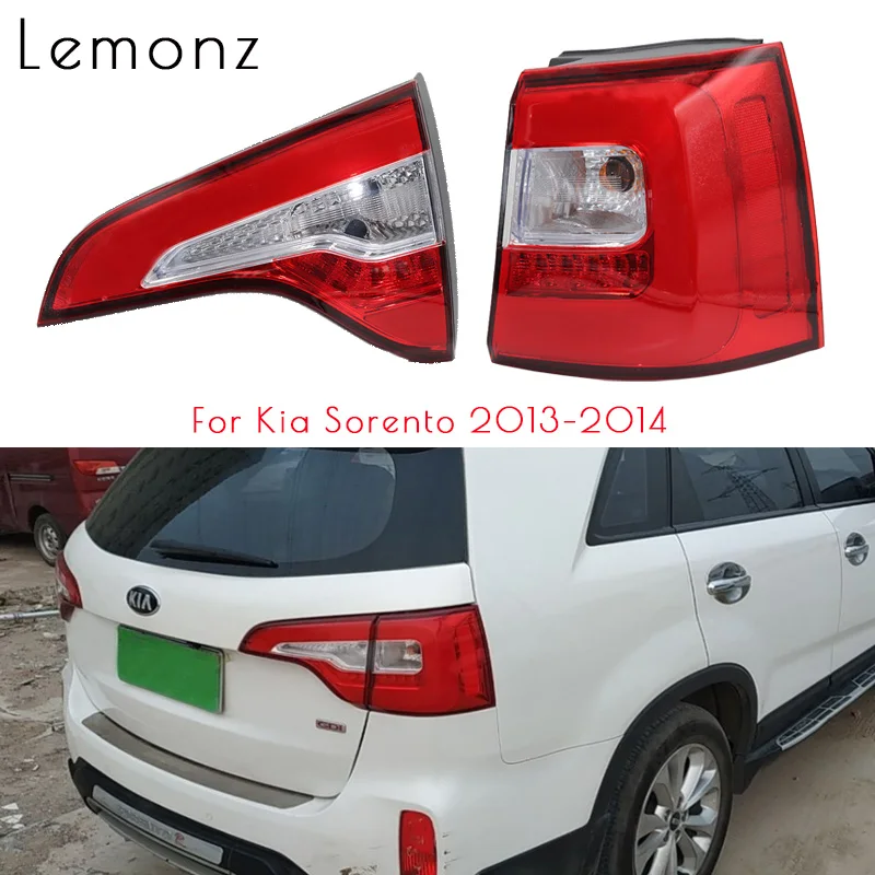 Светодиодный задний светильник для Kia Sorento 2013 задний фонарь тормозной светильник внешняя сторона внутренняя сторона задний светильник светодиодный стоп-сигнал задний головной светильник